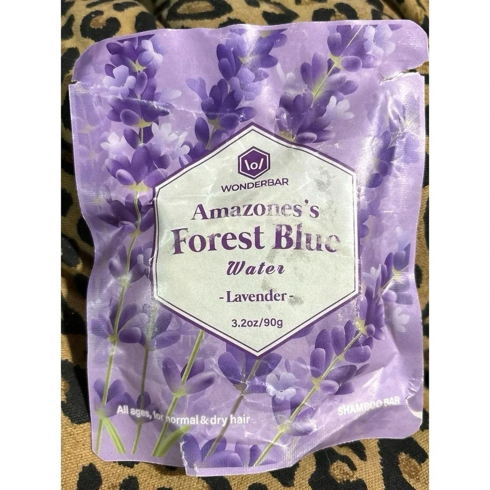 NEW Wonderbar Amazone's Forest Blue Water Lavender Shampoo Bar